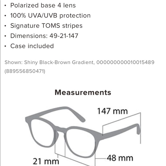 Tom’s Wyatt Polarized Sunglasses - Picture 2 of 2